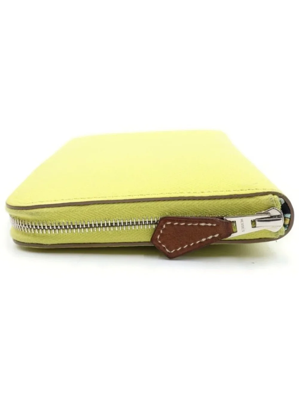 Hermes Azap Silkin Long Silk'in Long Round Zip Wallet Yellow